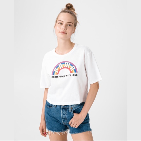 PUMA Pride Graphic Tee From Puma With Love Shirt - Picture 2 of 16